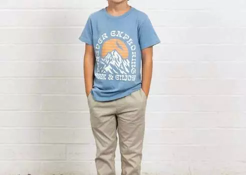 Футболка Forever Exploring в цвете Dusty Blue TINY WHALES