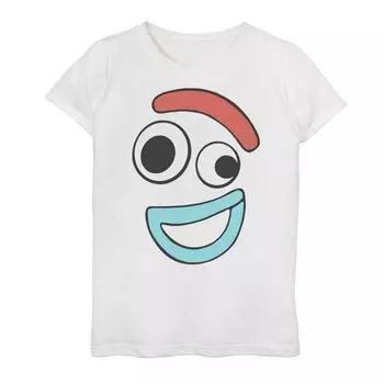 Футболка Forky с изображением большого счастливого лица Disney/Pixar's Toy Story 4 для девочек 7–16 лет Disney / Pixar