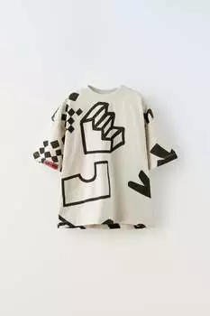 Футболка формы Zara, экрю