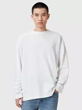 Футболка foster из органического хлопка с длинным рукавом AllSaints, цвет White Natural