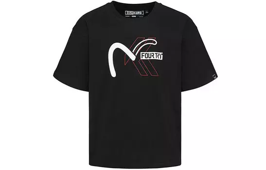 Футболка Fourtry X мужская черная Evisu, черный