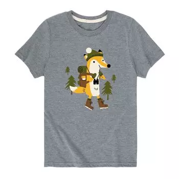 Футболка Fox Hiking Gear для мальчиков 8–20 лет с графическим рисунком Licensed Character, серый