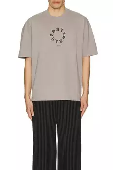 Футболка fraktur с коротким рукавом и круглым вырезом Allsaints, серый