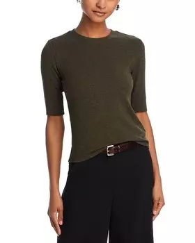 Футболка FRAME в рубчик, зеленый