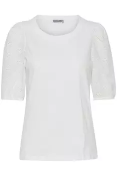 Футболка Fransa Shirt Mae, натуральный белый