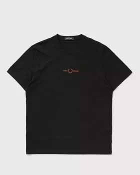 Футболка Fred Perry Embroidered T-Shirt, цвет black/whiskybrwn