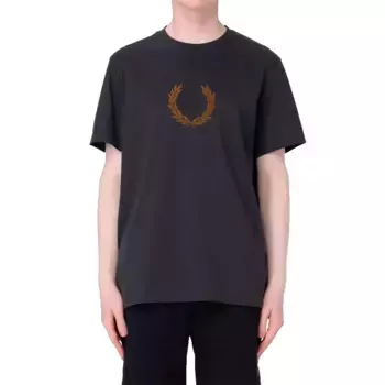 Футболка Fred Perry Flocked Laurel, серый