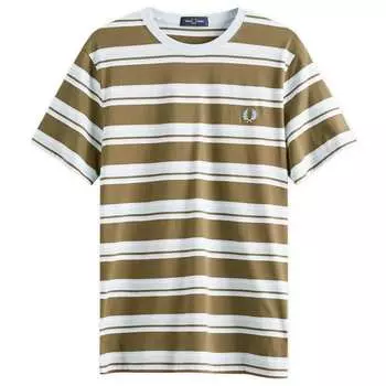 Футболка Fred Perry Stripe, хаки/белый