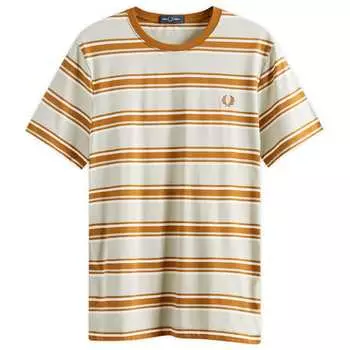 Футболка Fred Perry Stripe, кремовый/светло-коричневый