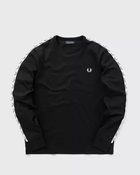 Футболка Fred Perry Taped Long Sleeve T-Shirt, черный