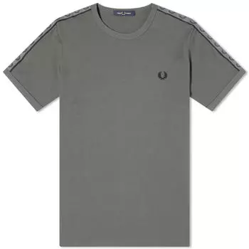 Футболка Fred Perry Taped Ringer, темно-зеленый