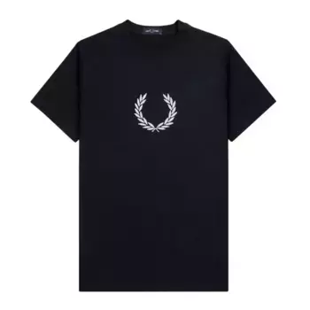 Футболка Fred Perry Textured Laurel Wreath, черный