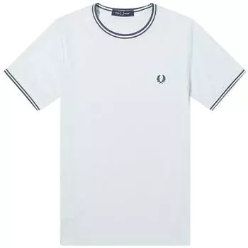 Футболка Fred Perry Twin Tipped T-Shirt, цвет Light Ice & Midnight Blue