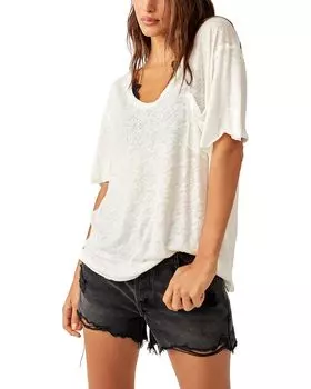 Футболка Free People Care Fp All I Need, слоновая кость