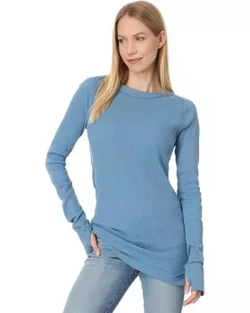 Футболка Free People Care Honey B Crew Neck, цвет Copenhagen Blue
