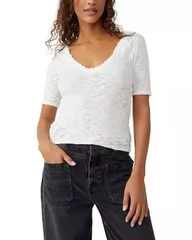 Футболка Free People Francis, слоновая кость