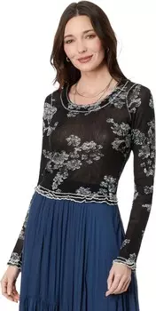 Футболка Free People Garner Tee Long Sleeve, цвет Black Combo