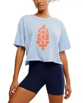 Футболка Free People Inspire укороченная Free People, синий