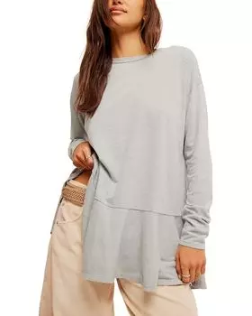 Футболка Free People Paris Tee, серый