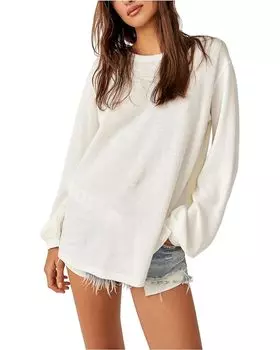 Футболка Free People Soul Song, слоновая кость