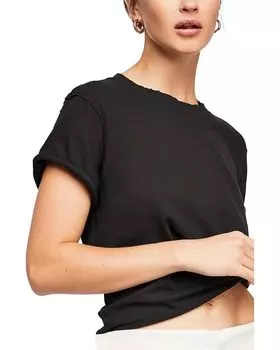 Футболка Free People The Perfect, черный