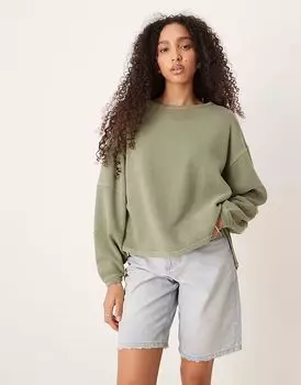 Футболка Free People Total Eclipse цвета масляно-зелёного цвета