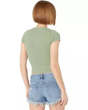 Футболка Free People Weekday Baby Tee, цвет Army