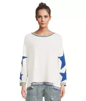 Футболка Free People Youre A Star Tee, цвет Snowng Combo