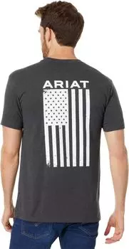 Футболка Freedom с короткими рукавами Ariat, цвет Charcoal Heather