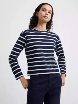 Футболка French Connection Rallie Long Sleeve Stripe, цвет marine/white