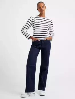 Футболка French Connection Rallie Long Sleeve Stripe, цвет white/marine