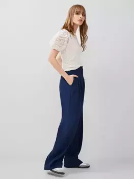 Футболка French Connection Rosana Anges Embroidered Sleeve, цвет linen/white