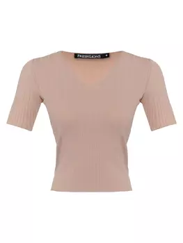 Футболка Freshlions Strick Top Ronja, бежевый