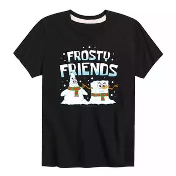 Футболка Frosty Friends SpongeBob для мальчиков 8–20 лет Licensed Character, черный