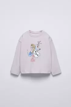 Футболка frozen disney ZARA, светло-лиловый