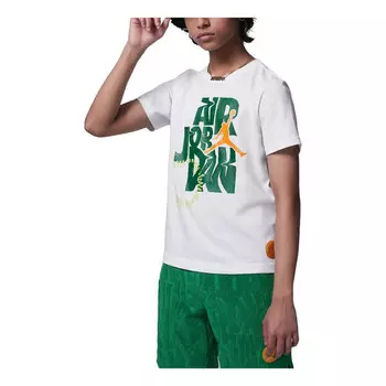Футболка fuel up cool down graphic t-shirt 'white green' Air Jordan, белый