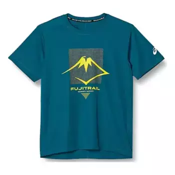 Футболка fujitrail logo ss top Asics, голубой