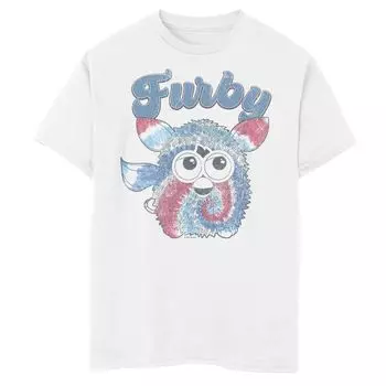 Футболка Furby America с рисунком тай-дай и портретным рисунком для мальчиков 8–20 лет Licensed Character
