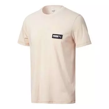 Футболка fuslon minimalistic chest alphabet logo label short sleeve khaki Puma, хаки