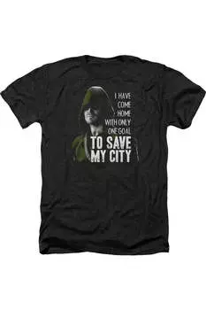 Футболка/футболка Arrow Save My City для взрослых Heather Gildan, черный