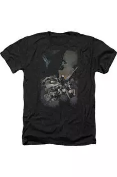 Футболка/футболка Batman #1 для взрослых Heather Gildan, черный