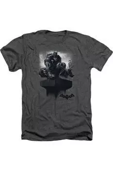 Футболка / футболка Batman Arkham Knight для взрослых Heather Gildan, цвет charcoal