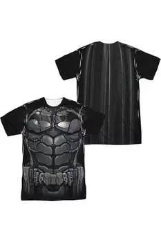 Футболка/футболка Batman Arkham Knight Uniform (принт спереди/сзади) с коротким рукавом для взрослых из полиэстера Gildan, белый