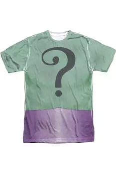 Футболка / футболка Batman Classic Tv Riddler Uniform с коротким рукавом для взрослых из полиэстера Gildan, белый