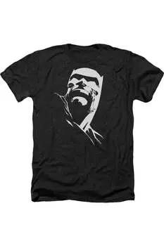 Футболка / футболка Batman Dkr Head для взрослых Heather Gildan, черный