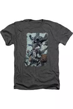 Футболка/футболка Batman Punch для взрослых Heather Gildan, цвет charcoal