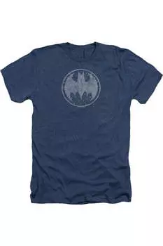Футболка/футболка Batman Starry Night Shield для взрослых Heather Gildan, темно-синий