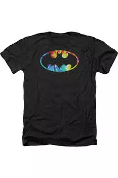 Футболка/футболка Batman Tie Dye с логотипом Batman для взрослых Gildan, черный