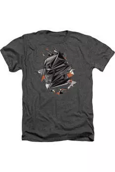 Футболка / футболка Batman V Superman Bat Head Tech для взрослых Heather Gildan, цвет charcoal
