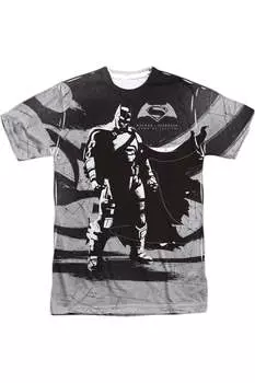 Футболка / футболка Batman V Superman Batman Contrast с коротким рукавом для взрослых из полиэстера Gildan, белый